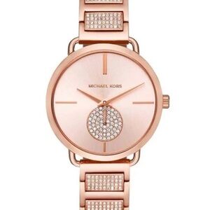 Michael Kors Rose Gold Watch with Crystal Details